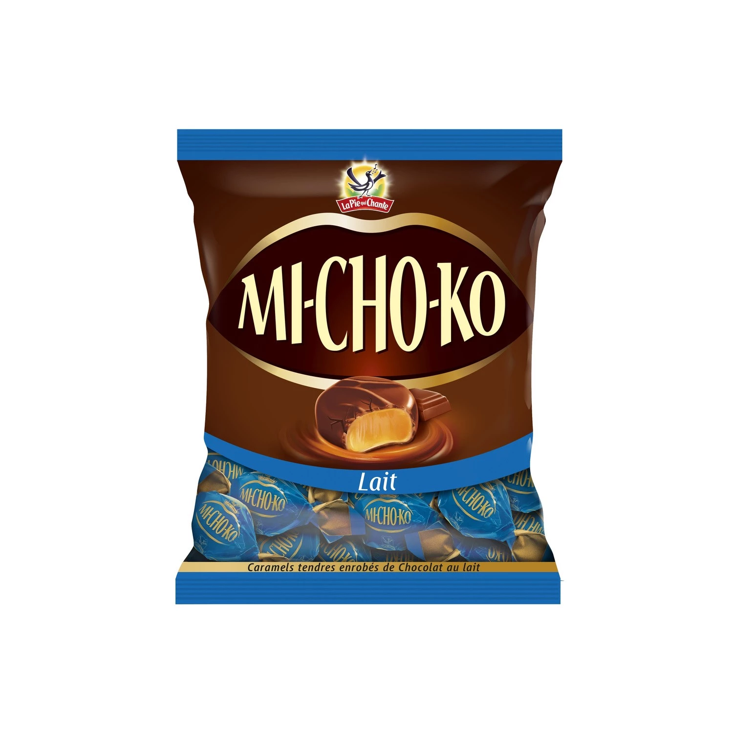 Caramelle al caramello al cioccolato al latte Michoko 280g - LA PIE QUI CHANTE