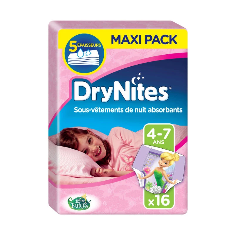 Couches filles 4-7 ans X16 - DRY NITES