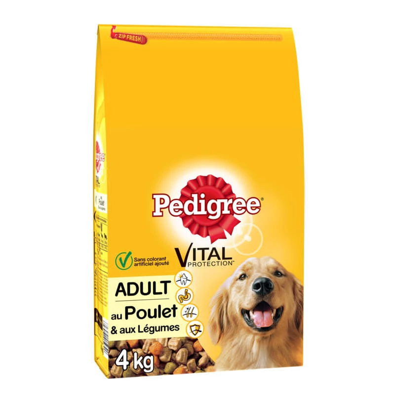 Dry food for medium and large dogs with poultry 4kg - PEDIGREE