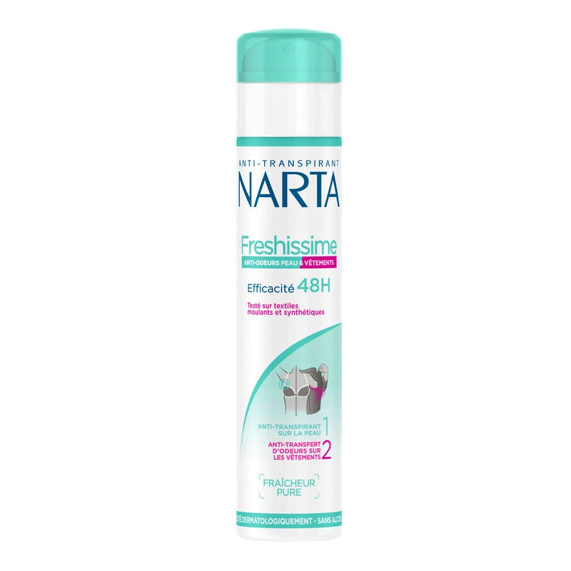 Roll-on deodorant voor dames 48h Freshissime 200ml - NARTA