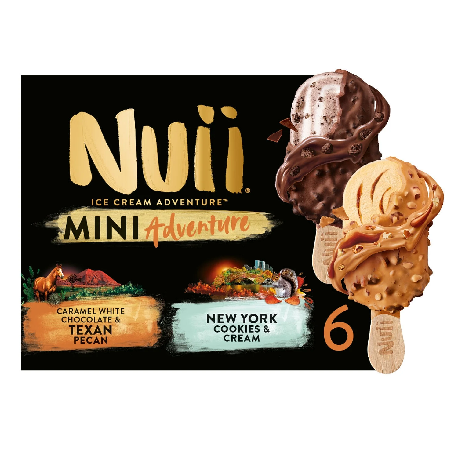 Glace Mini Btonnet Texan Pecian Et Ny Cookie X6 - No