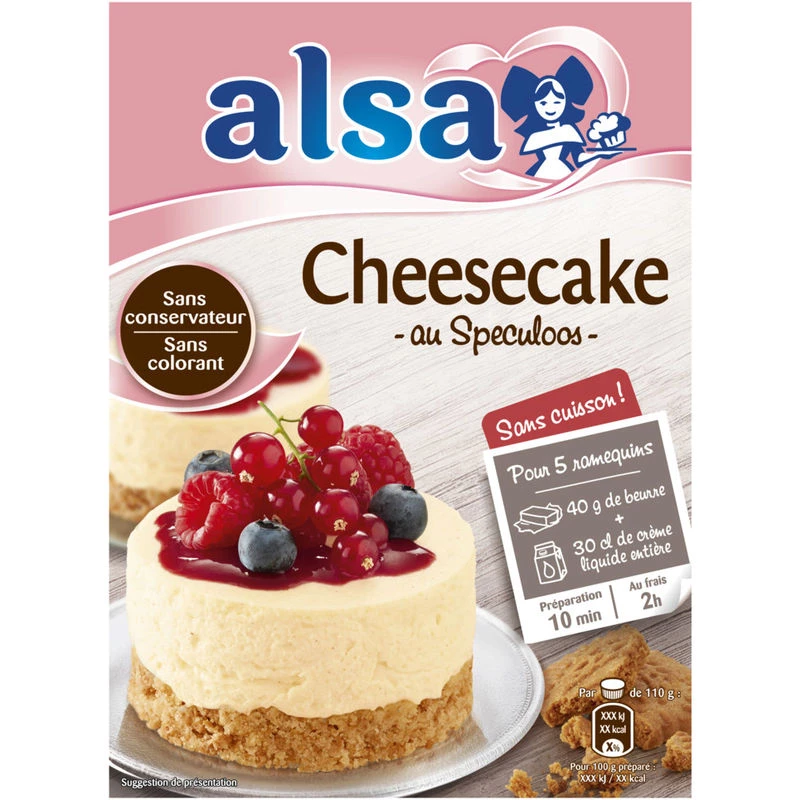 Préparation cheesecake au spéculoos 212g - ALSA