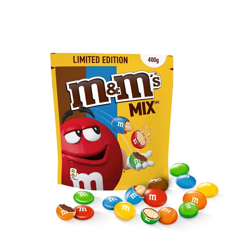 Bonbons chocolat au lait cacahuètes et riz soufflé mix 400g - M&M'S