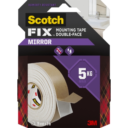 Dble Fac Miroir 3mx19mm Scotch