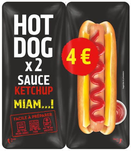 270g Hot Dog Moutarde X2