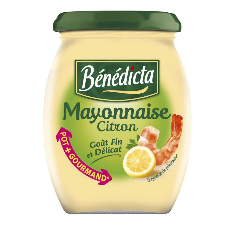 mayonnaise au citron bocal 255g - BENEDICTA