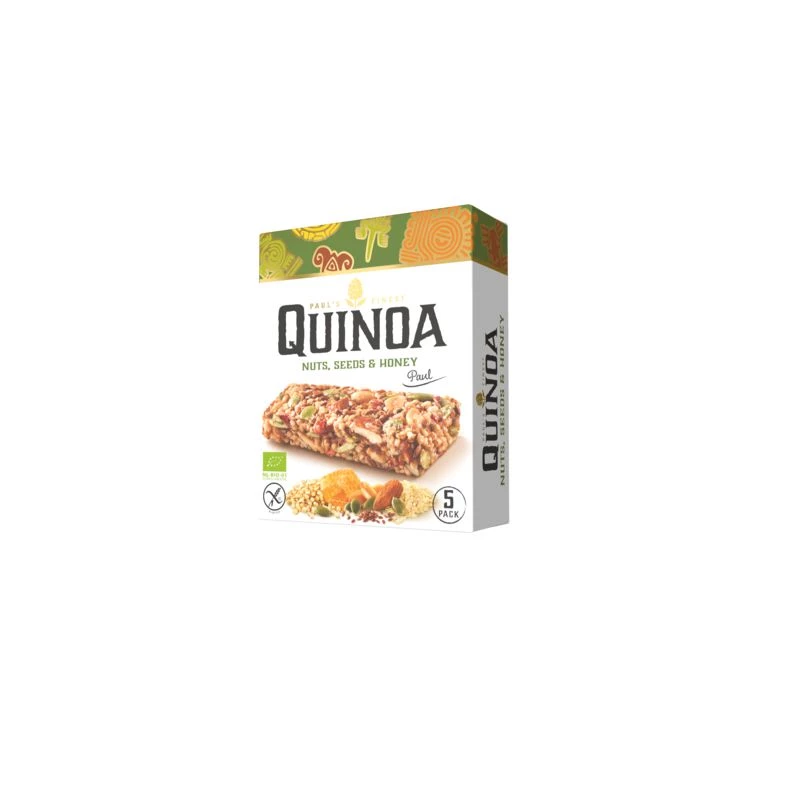 Quinoa noisettes, graines et miel BIO 5x25g - PAUL’S QUINOA