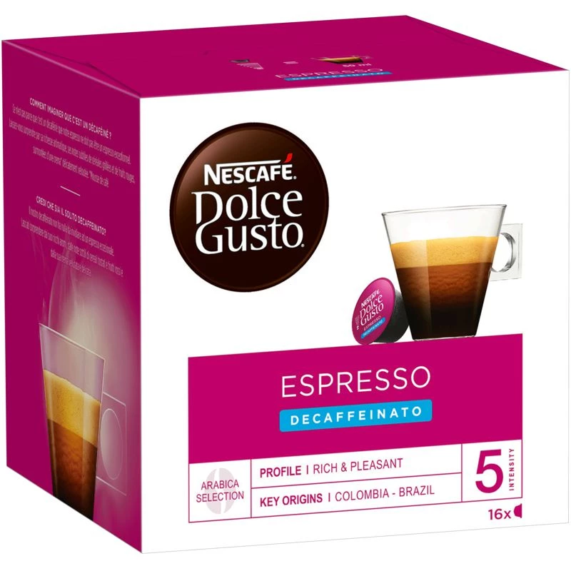 Café espresso decaffeinato x16 capsules 96g - NESCAFÉ DOLCE GUSTO