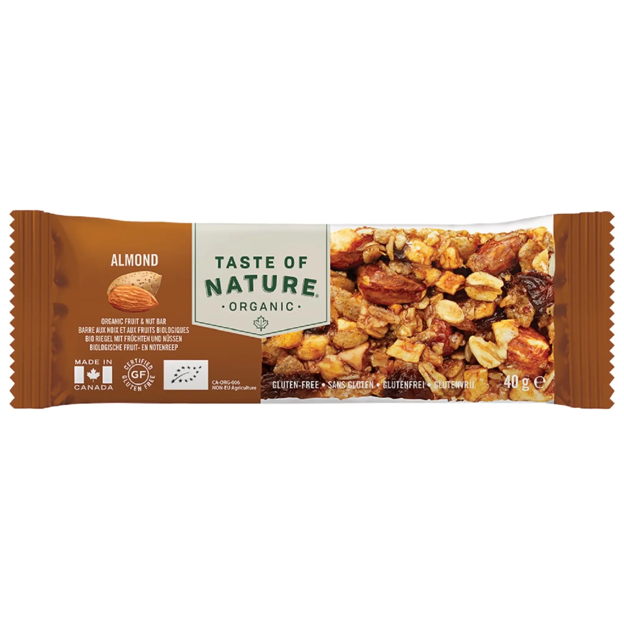 Barrita Almendra Ecológica 40g - TASTE OF NATURE