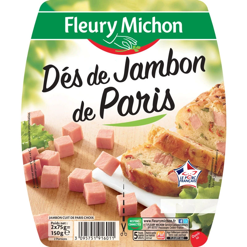 Dés de Jambon de Paris, 150g - FLEURY MICHON