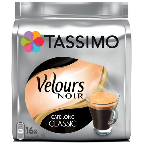 Café long velours noir 102g - TASSIOMO