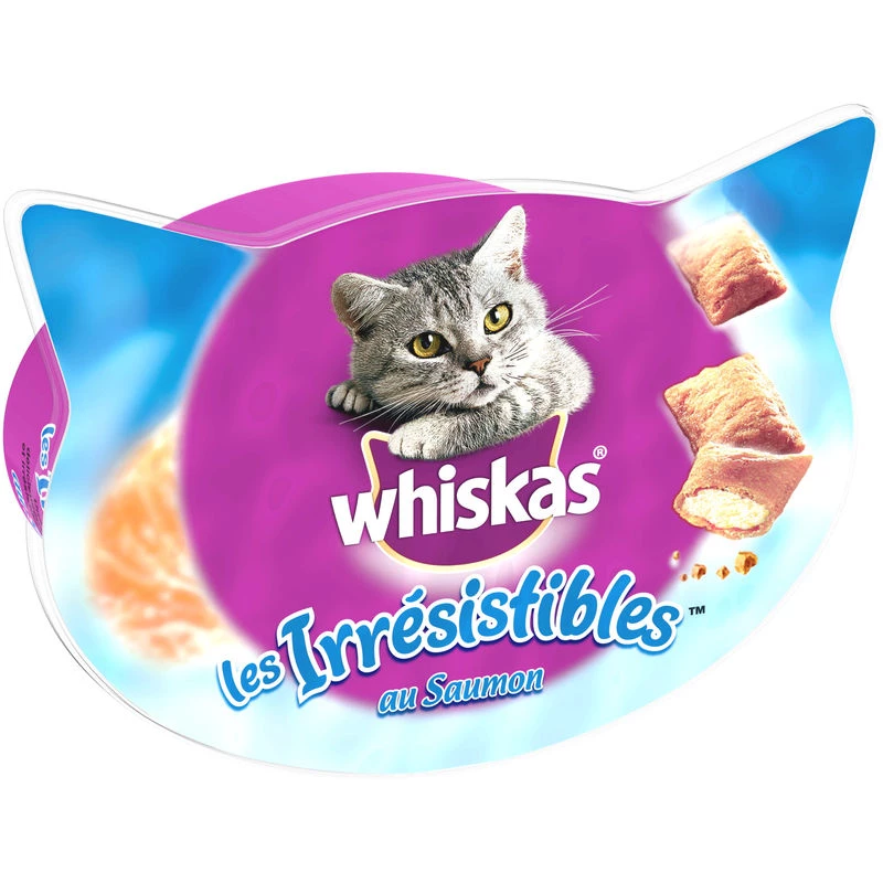 Guloseima de salmão Les Irrésistibles para gatos 60g - WHISKAS