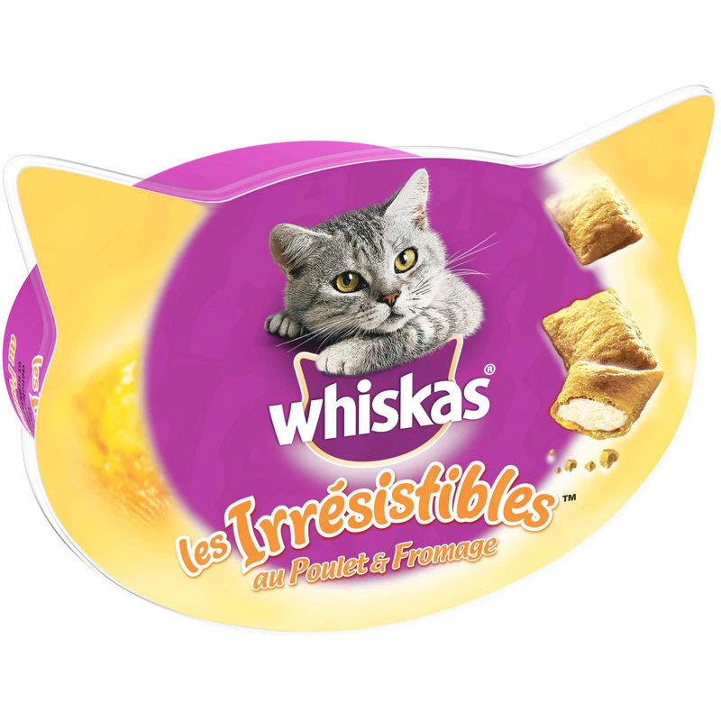 Les Irrésistibles Guloseimas de Frango e Queijo para Gatos 60 g - WHISKAS