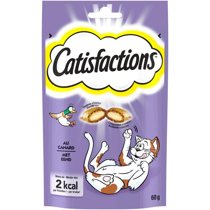 Eend kattensnoepjes 60g - CATISFACTION
