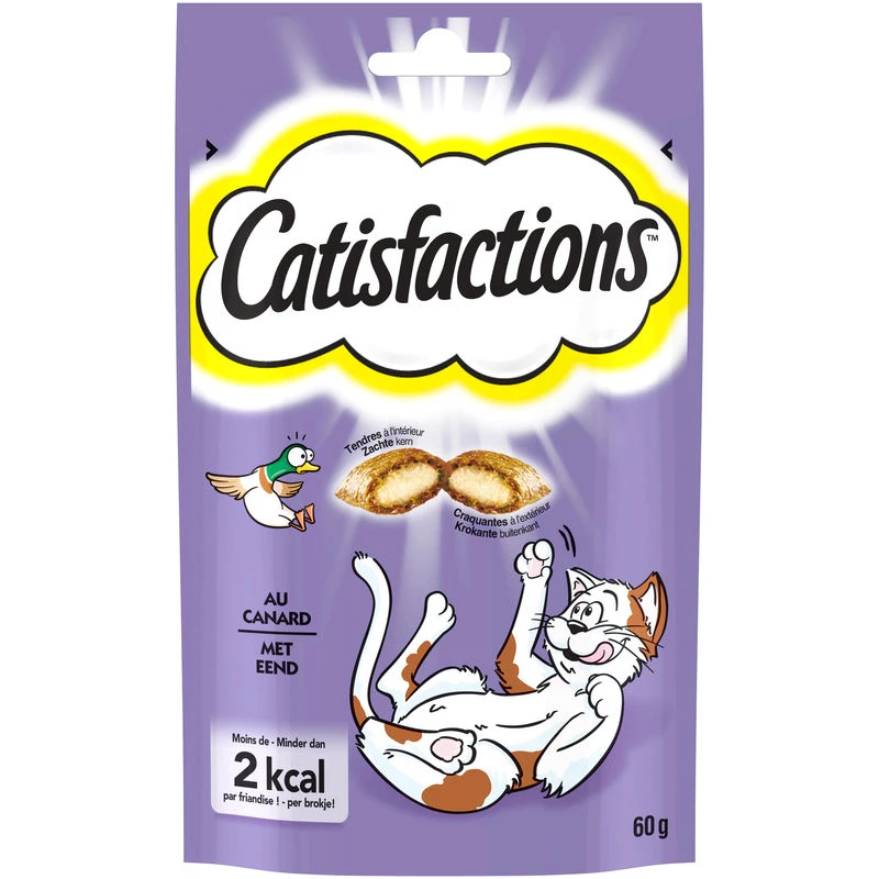 Guloseimas para gatos pato 60g - CATISFACTION