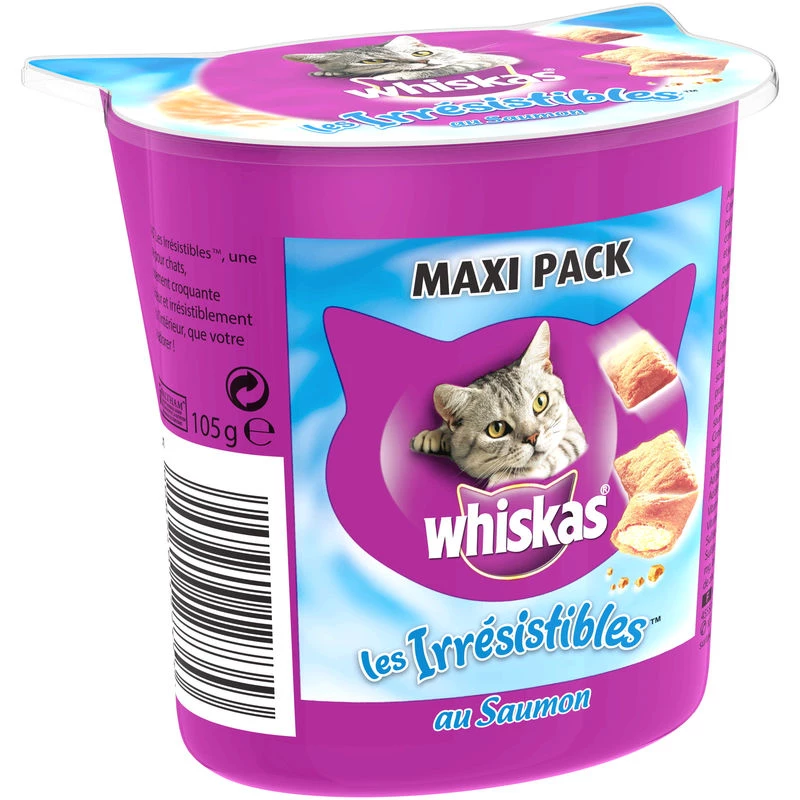 Les Irrésistibles Golosinas de Salmón para Gatos 105g - WHISKAS