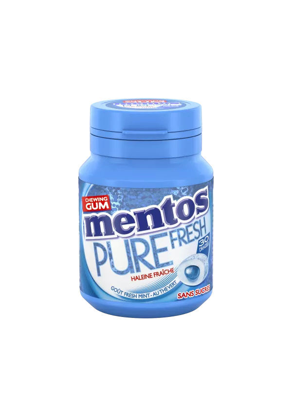 Chewing Gum Pure Fresh Goût Fresh Mint Sans Sucres X30 - MENTOS