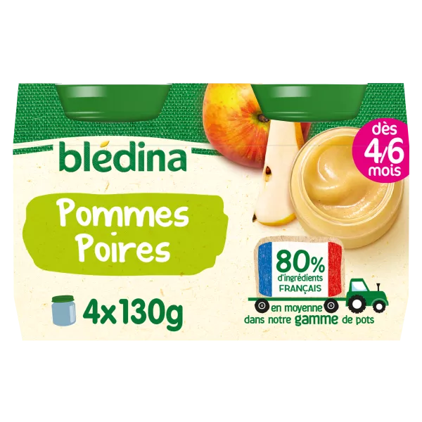COMPOSTA BABY da 4-6 mesi 4x130G Pere - BLEDINA