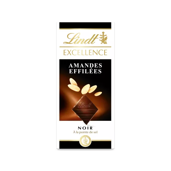 Excellence Noir Mandelsplitter mit Salztablette 100 g - LINDT