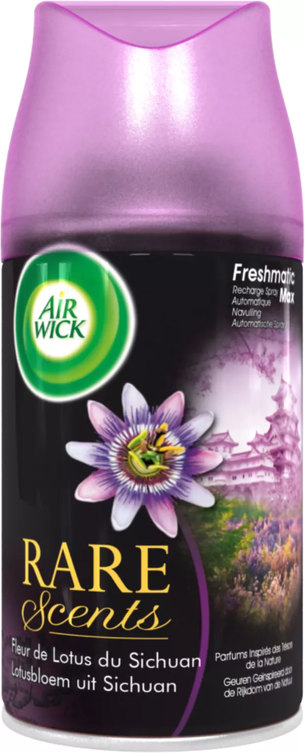 Recharge diffuseur désodorisant automatique FreshMatic Huiles Essentielles Fleur de lotus 250ml - AIRWICK