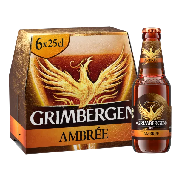 Bia Amber Abbey, 6x25cl - GRIMBERGEN