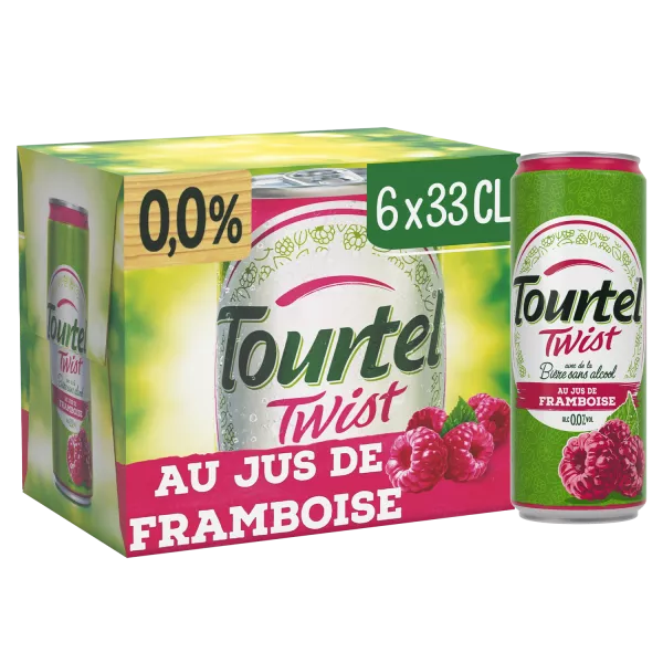 Raspberry alcohol beer, 6x33cl - TOURTEL