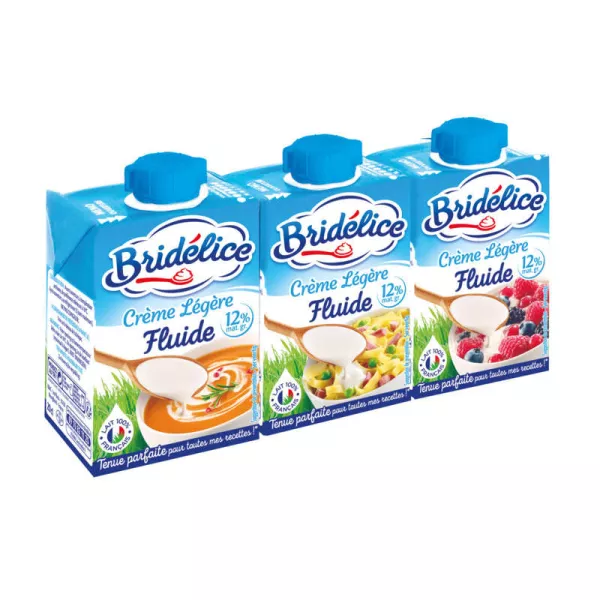 Crema fluida ligera 12% 3x20cl - BRIDÉLICE