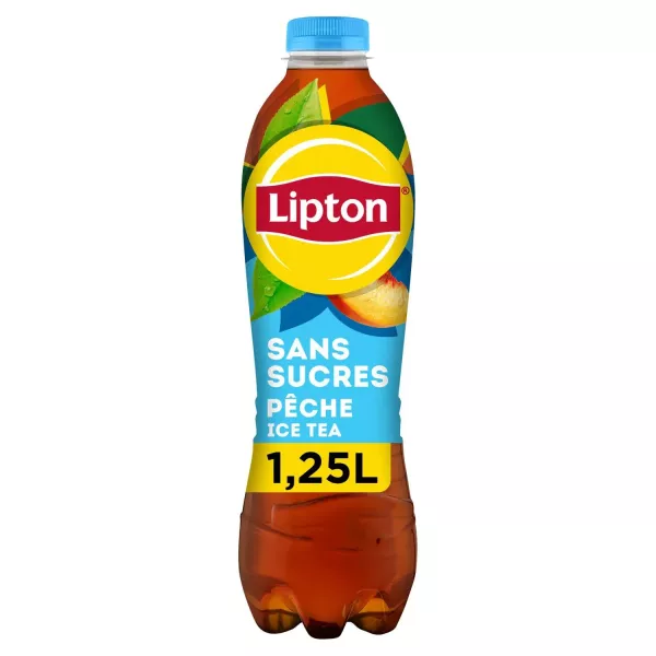 Theedrank met perziksmaak zonder suiker 1,25cl - Lipton
