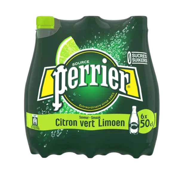 Eau Gazeuse Aromatisee Citron Vert 50cl Pet X 6 - PERRIER