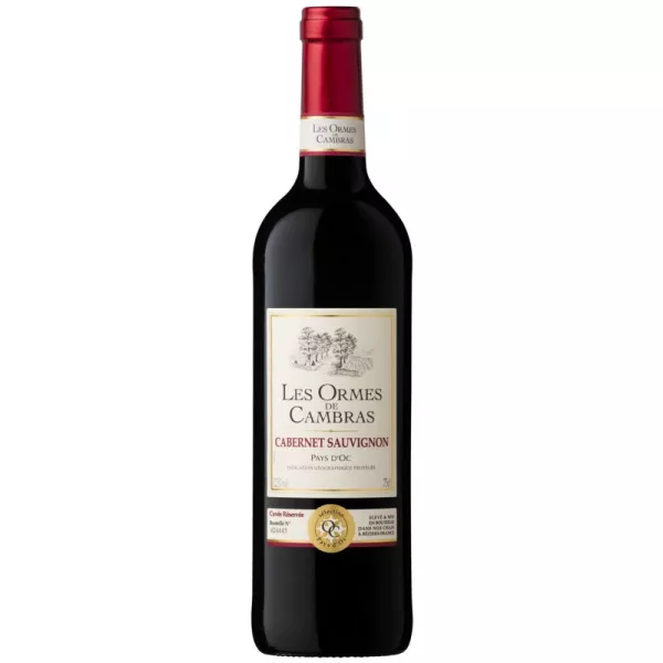 Vin Rouge Pays d'Oc Cabernet Sauvignon, 75cl - LES ORMES DE CAMBRAS