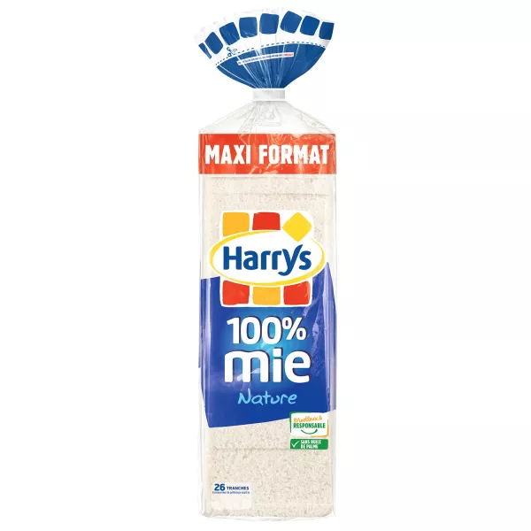 Pan de sándwich simple sin corteza x26 650g - HARRY'S
