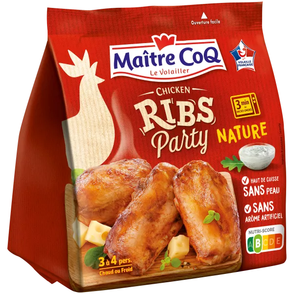 Costolette di pollo cotte al naturale, 400 g - MAITRE COQ