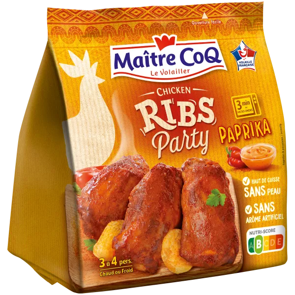 Costillas de Pollo Cuit Pimentón, 400g - MAITRE COQ