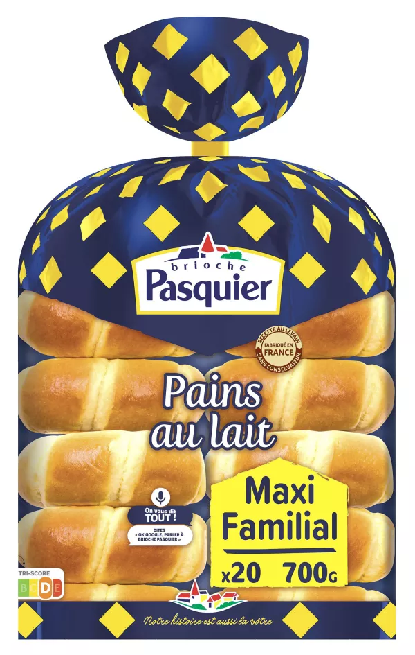 Pães de Leite Maxi Família x20 700g - BRIOCHE PASQUIER