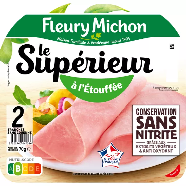 Nitrite-free Superior Conservation Ham, 2 Slices - FLEURY MICHON