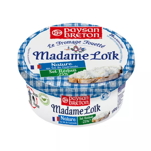 Phô mai đánh bông tự nhiên với muối Guérande Madame Loik 150g - PAYSAN BRETON