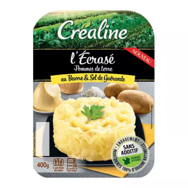 Triturado de papas con mantequilla y sal de guérande 2x200g- Crealine
