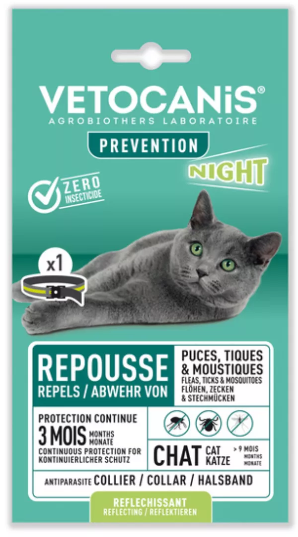 Collier Reflechissant Chat Vc