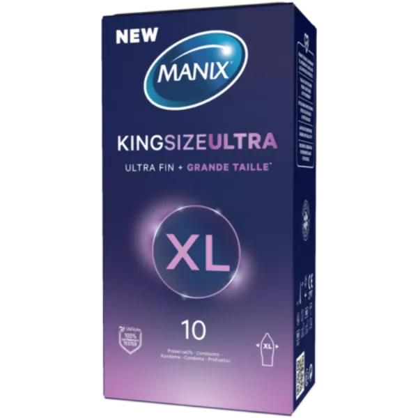 Préservatif King Size Ultra Fin et Grande Taille x10 - MANIX