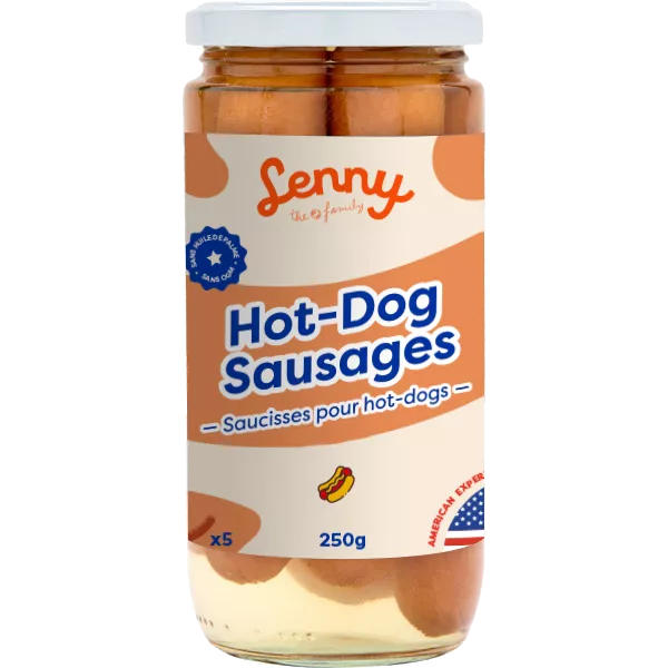 5 SAUCISSES HOT-DOG、250g - LENNY