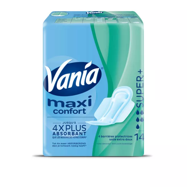 Khăn vệ sinh với Super Fin+ Maxi Comfort X14 - VANIA