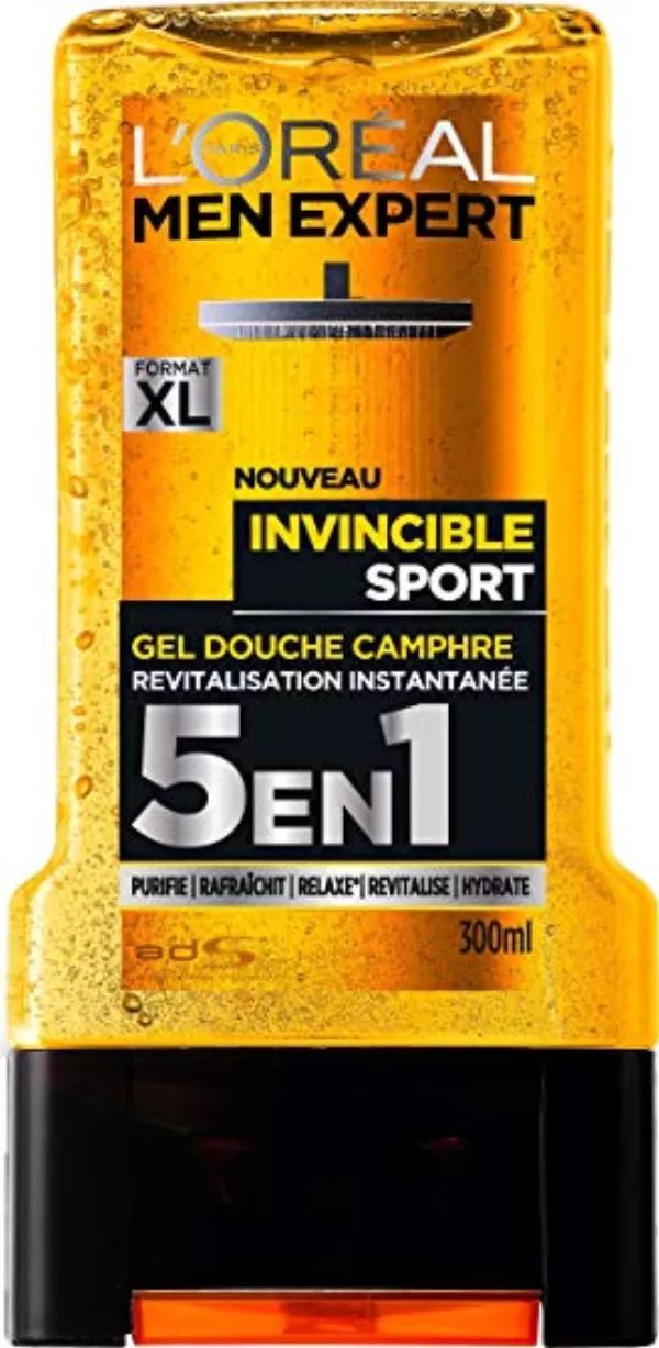 Camphor shower gel 5 in 1 invincible sport 300ml - L’ORÉAL