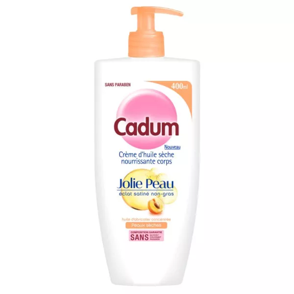 Crème d'huile sèche nourrissante corps jolie peau 400ml - CADUM