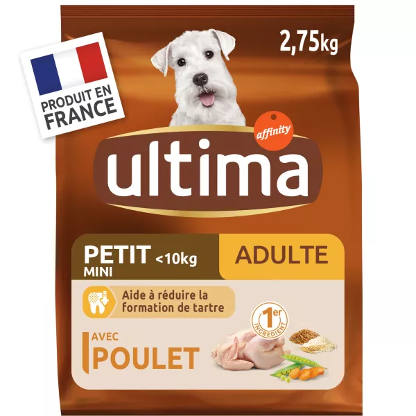Thức ăn cho chó trưởng thành mini vị gà 2,75kg - Ultima
