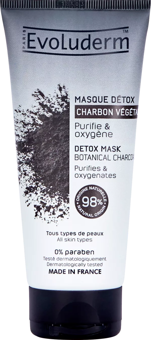 Mascarilla Detox Con Carbón Vegetal Activado 100ml - Evoluderm