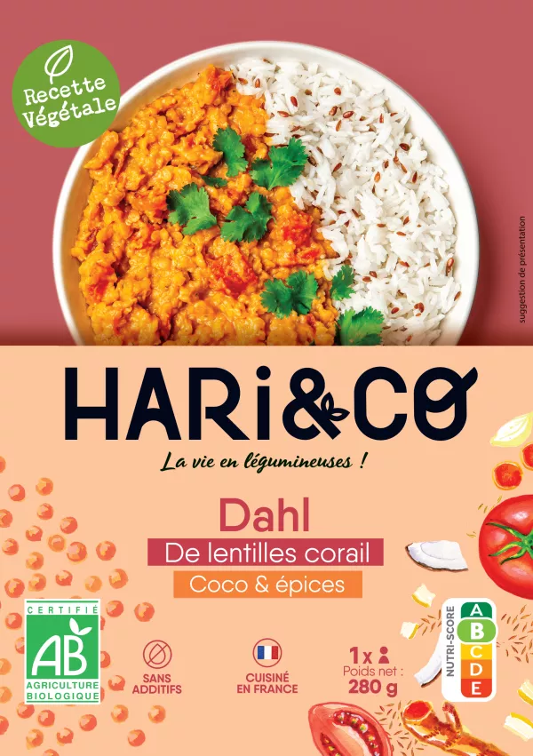 コーラルレンズ豆ダール、ココ＆スパイス、HARI&CO