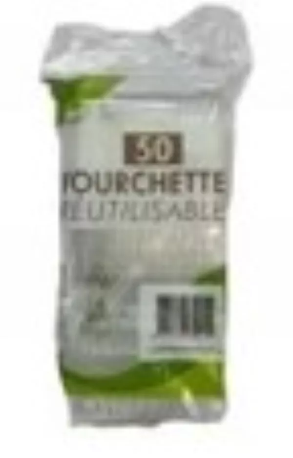 Transparent Plastic Reusable Fork 50 X 18 Cm