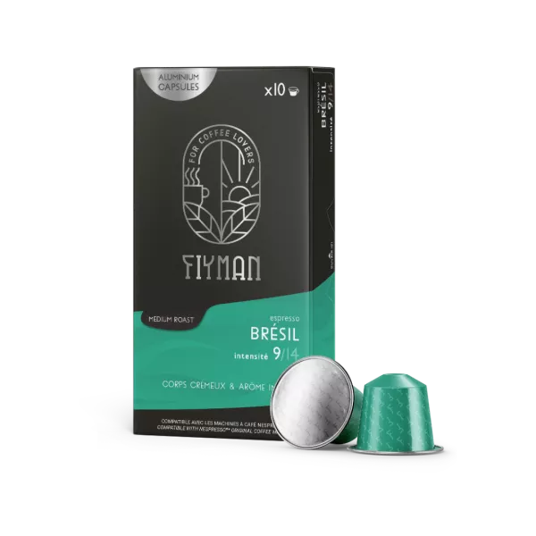 Café Brésil X10 Capsules Aluminium 55g compatible Nespresso