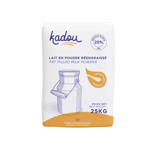 Сухое обезжиренное молоко 25 кг, 24% белка, 28% мг - KADOU