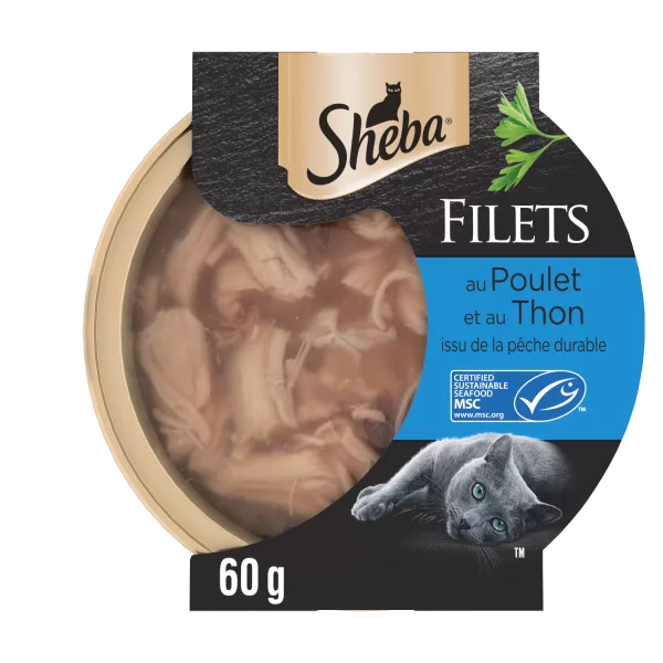Pâtée Pour Chat Filets Au Poulet Et Au Thon 60g - Sheba